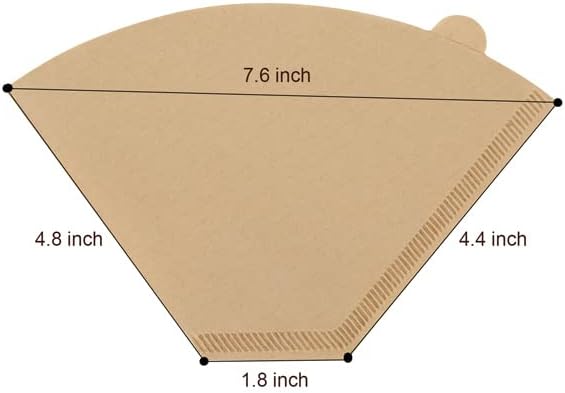 Disposable Coffee Paper Filters, 100 Pcs #4 Cone Replacement Filter for Ninja Coffee Maker