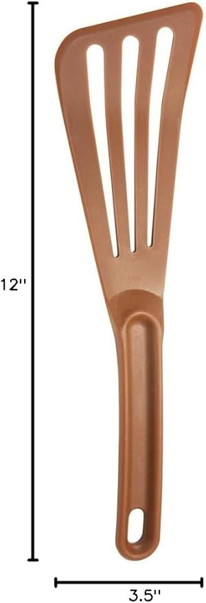 Mercer Culinary Hell's Tools Hi-Heat Slotted Spatula, 12 Inch x 3.5 Inch, Brown (Pack of 2)