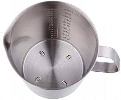 KSENDALO 48oz/6Cup SUS304 Stainless Steel Measuring Cup - Precision Engraved Markings for Liquid, Coffee, Milk & Espresso - 1.5Liter Kitchen Mixing Pitcher, Canister & Container for Baking & Frothing