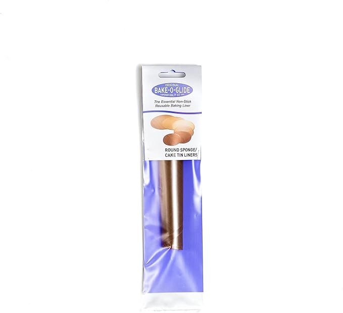 Bake-O-Glide Multigrade Sponge Tin Liners, 2 Pack of Pre-Cut Circles, 10" / 250mm, Brown