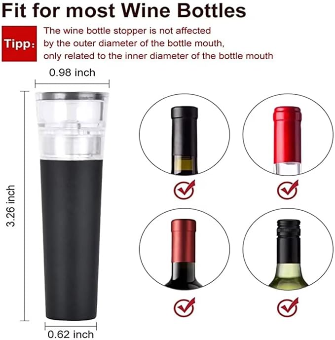 Black Silicone Stopper 1/2/3/4pcs, Wine Bottle Stopper With Built-in Vacuum, Wine Pump, Food Safety Silicone Cap, Vacuum Wine Stopper, Winery Accessories(3pcs)