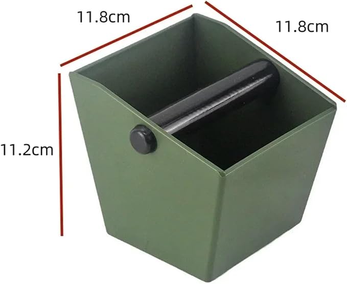 Coffee Knock Box Grounds Container ABS Bucket Anti Slip Powder Beveled Residue Barista Accessories Maker Tools(Burnt-sugar)