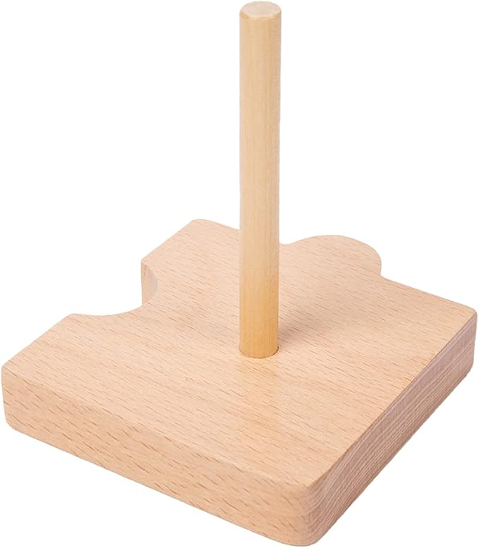 Adena Montessori 4-in-1 Shape Color Sorting Toy for Toddlers - Wooden Educational Toy With Detachable Bases, Gradients of Colors and Shapes for 12-18 Months