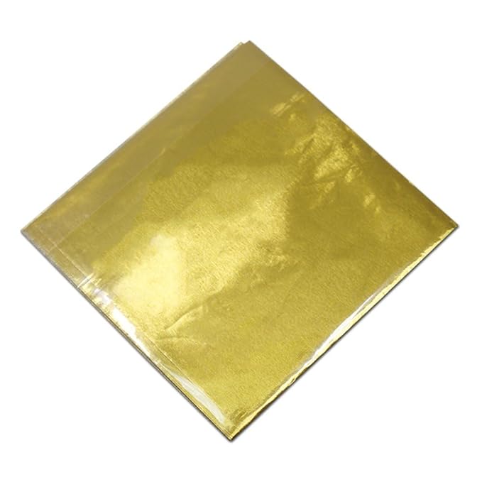 PABCK 500 Pcs 5 Colors Chocolate Candy Wrappers Aluminium Foil Wrapping Papers Square Sweets Lolly Paper Food Tin Foil Wrapper for Candy Packaging Decoration (4.7x4.7 inches)