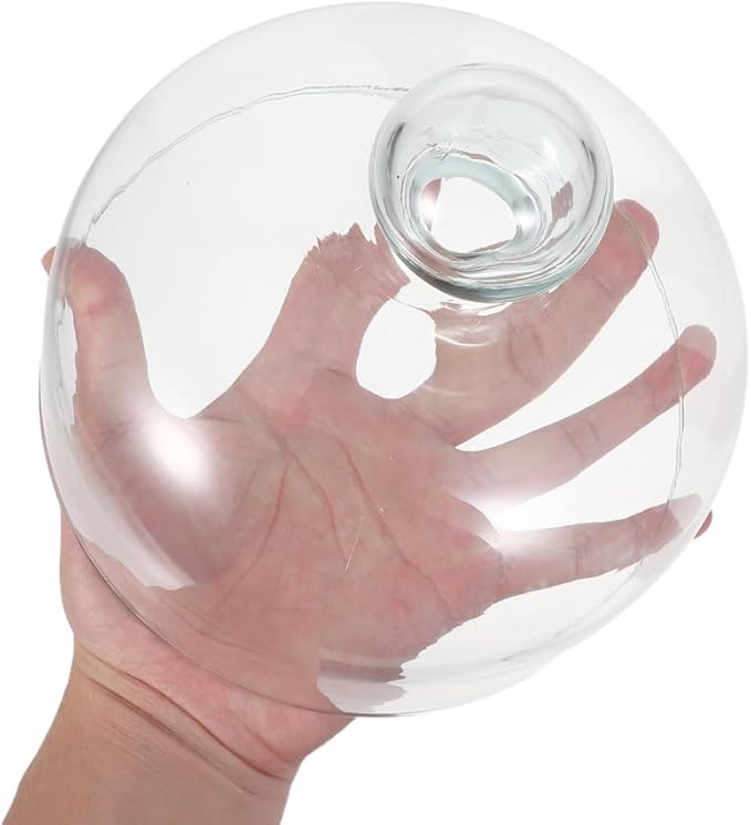 SOIMISS 9-Inch Glass Microwave Splatter Cover, Tall Dome Food Lid (6" High) with Steam Vent, Heat-Resistant Clear Splash Guard for Plates and Bowls