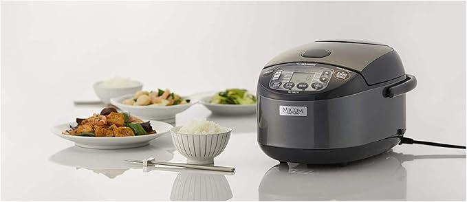 Zojirushi NL-GAC10BM 5.5 Cup Uncooked Umami Micom Rice Cooker and Warmer (Metallic Black)