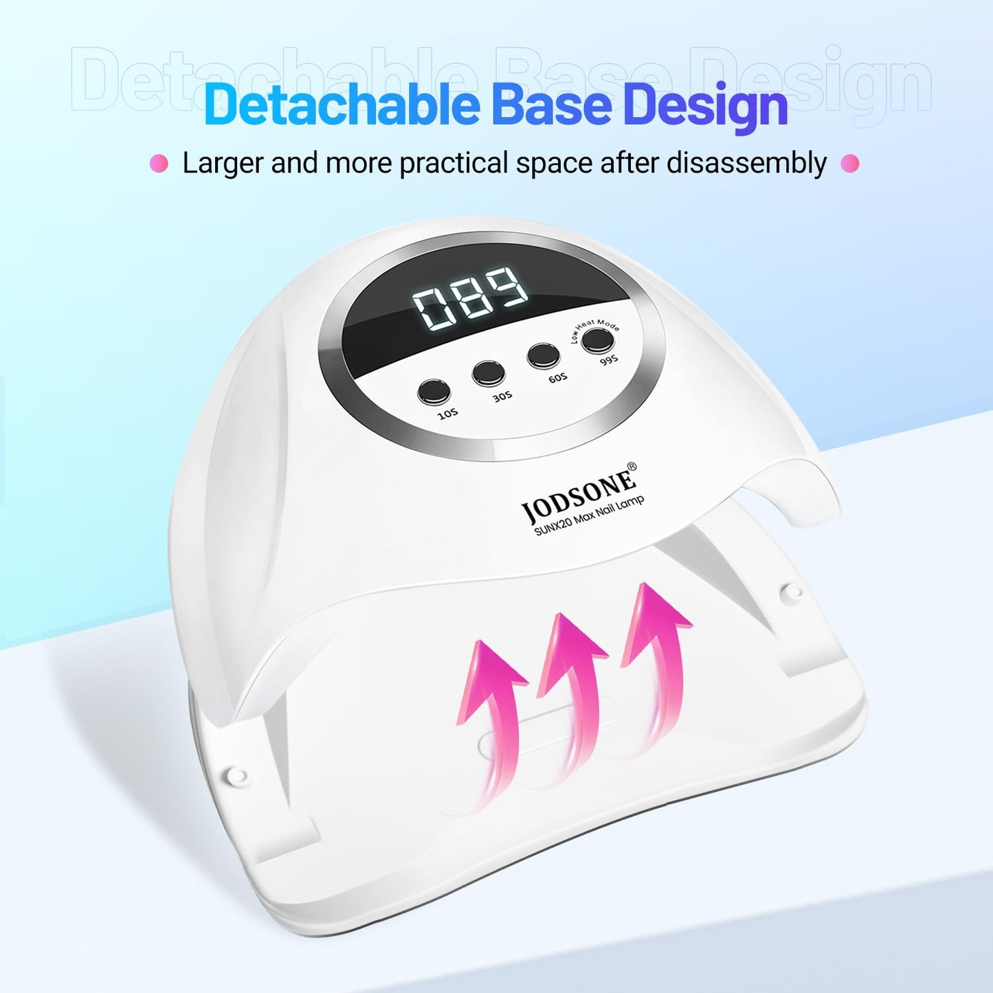 JODSONE U V LED Nail Lamp 320W, Nail Dryer for Gel Polish, Gel Nail Lamp with 72 Light Beads, Led Nail Light for Nails with Automatic Sensor & 4 Timers