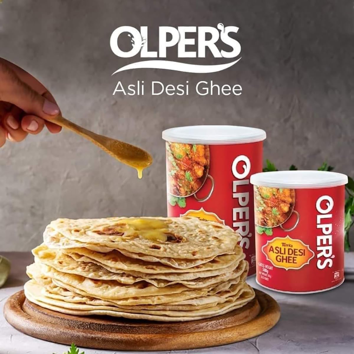 Olper's Tarrka Asli Desi Ghee 1 kg (35.27 Oz) | Pack of 1 | Authentic Clarified Butter | Ideal for Sautéing, Roasting, Baking and Curries