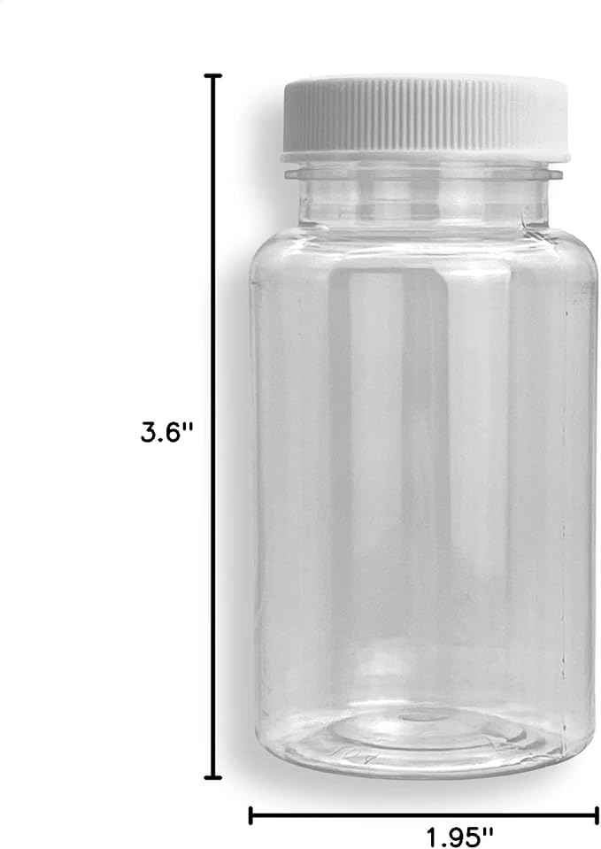 Oil Sampling Bottle - Made in USA - Pack of 24 Oil Analysis Sampling Clear Plastic Bottle 4 oz (120 ml) Capacity with 38-400 Cap Size - FDA Compliant and BPA Free …
