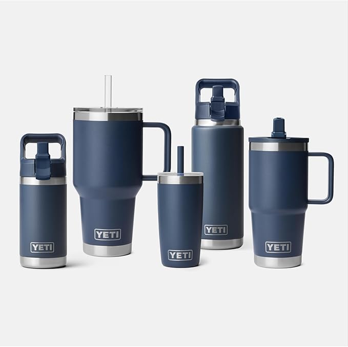 YETI Rambler 35 oz Straw Mug 2.0 - Double-Wall Vacuum Insulation for Cold Beverages – Dishwasher Safe – Cupholder Compatible – Reusable Straw – Comfortable Grip Handle – Travel Mug - Royal Blue