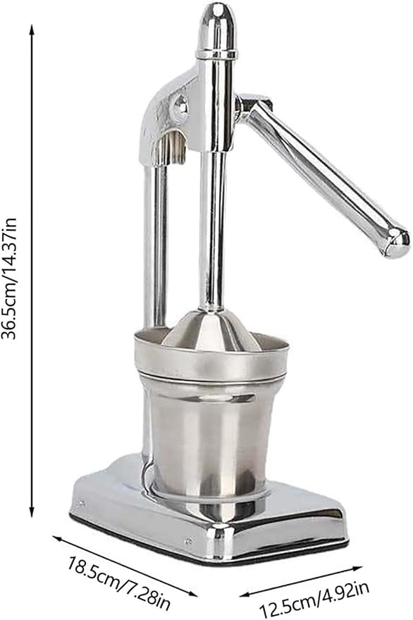 Cast Iron Juicer Hand Press, Stainless Steel Manual Juicer Hand Press, Lemon Juicer Squeezer, Heavy Duty Hand Press Juice Extractor for Fresh Lemonade Orange Juice, Easy to Use