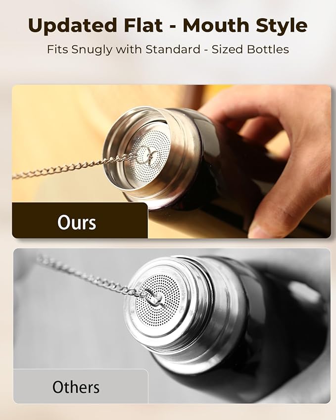 House Again 2 Pack Tea Strainers for Loose Tea, Extra Fine Mesh Tea Infuser, Updated Slim Threaded Lid & 304 Stainless Steel, Tea Ball Filter Bags Diffusers, Loose Leaf Tea Steeper for Brew Spices