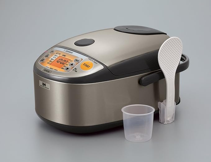Zojirushi CV-JAC50XB, VE Hybrid Water Boiler & Warmer, 5.0 Liter, Stainless Black, Made in Japan & NP-HCC10XH Induction Heating System Rice Cooker and Warmer, 1 L, Stainless Dark Gray
