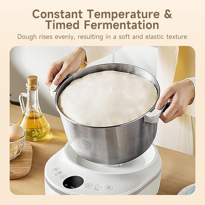 Joydeem HMJ-A701 Electric Dough Maker (7.4Qt) with Ferment Function - Ideal for Bread, Pizza, Sourdough & Dumpling Dough