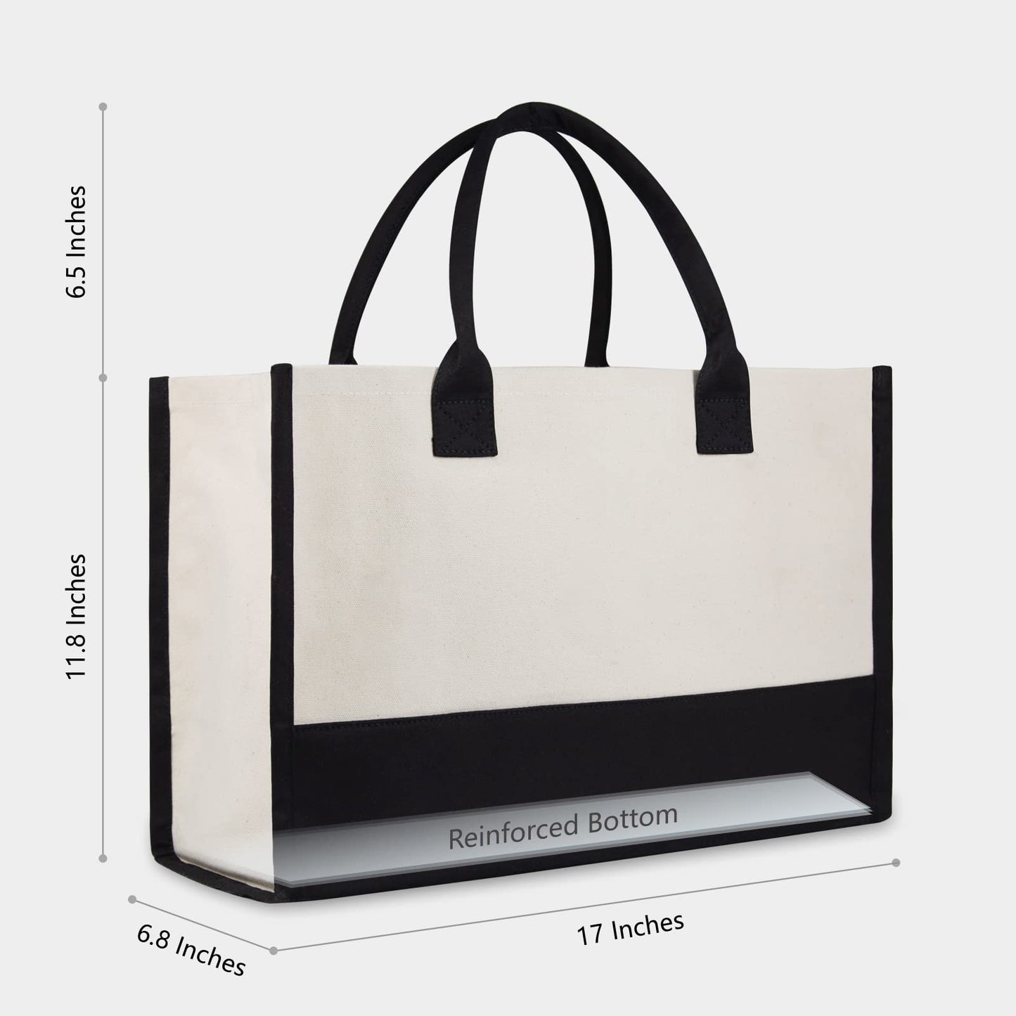 TOPDesign Initial Canvas Tote Bag, Personalized Present Bag, Suitable for Wedding, Birthday, Beach, Holiday, is a Great Gift for Women, Mom, Teachers, Friends, Bridesmaids (Letter J)