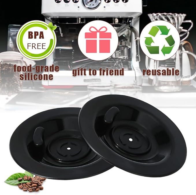 Dianrui 2 Pack Espresso Backflush Cleaning Disc 54mm (with Hole) for Breville Cleaning Disc for Breville Espresso Machine Part BES870XL/878/860/880/810/840/450/500