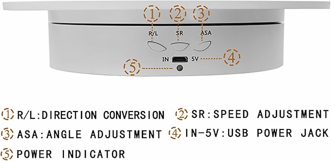 Rotating Display Stand Turntable Stand Spinning Stand for Product Shows White,7.87inch /17.6lbs Max Load,Black Round