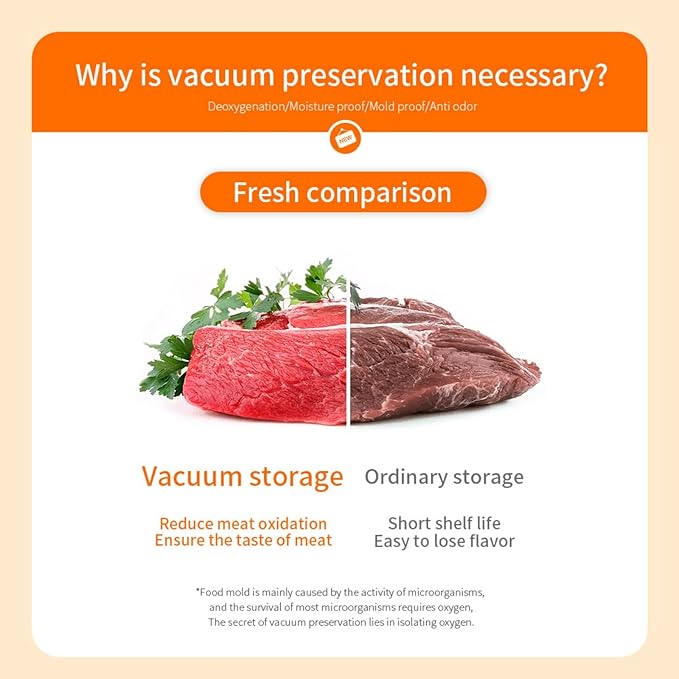 Handheld Vacuum Sealer for Food, Protable Compact Vacuum Sealer (Vacuum Sealers+ 10 Reusable Vacuum Seal Bags)
