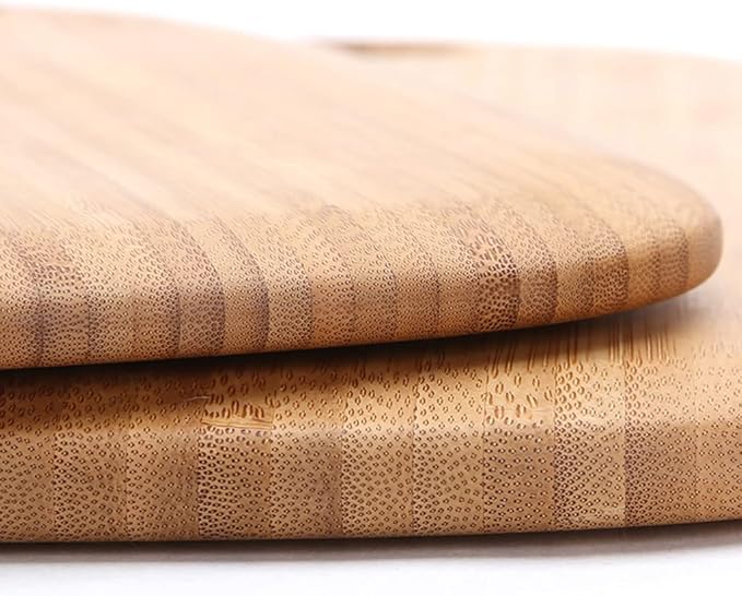 Board Bamboo Cutting Board with Handle Wooden Cutting Board for Kitchen Board Set for Vegetables Meat Cheese Cutting Board for Carving Meat or Vegetables (Carbonized Color L