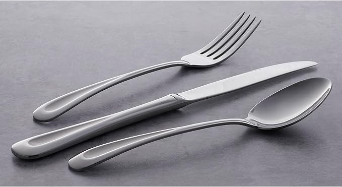 Oneida Silverware Set, Satin Sand Dune Everyday Flatware 4-Piece Teaspoons Set, Service For 4, 18/0 Stainless Steel, Dishwasher Safe, Satin Finish, Home & Kitchen Utensils, Teaspoon (Silver, 4 Piece)