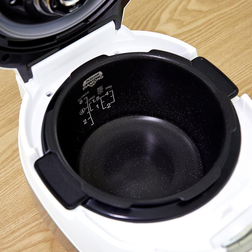 CUCKOO CRP-HS0657FW 6-Cup (Uncooked) / 12-Cup (Cooked) Induction Heating Pressure Rice Cooker with Nonstick Inner Pot, 16 Menu Modes, Safe Steam Release, Korean Voice Guide, Auto Clean (White/Silver)