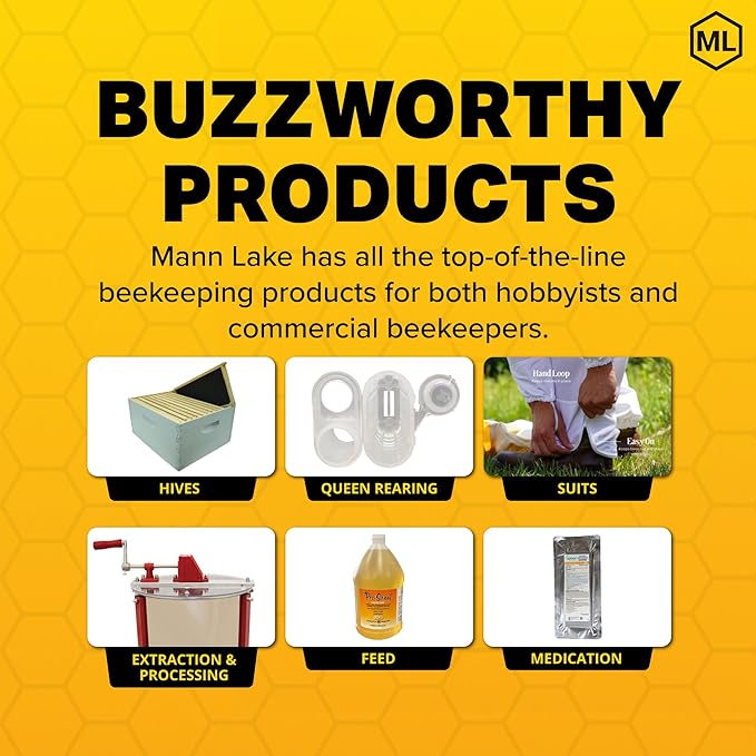 Mann Lake Refillable Hourglass Honey Jars | 2 lb Plastic Containers with Yellow Flip-Top Lids | Empty Bottles for Honey Storage & Dispensing | 12-Pack (Honey Not Included)