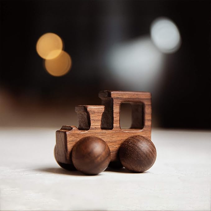 3PCS Wooden Baby Toys, Montessori Toys for Babies 0-6-12 Months, Baby Grasping Toys Push Car Toys for 1 Year Old Boy Birthday Gift,#2