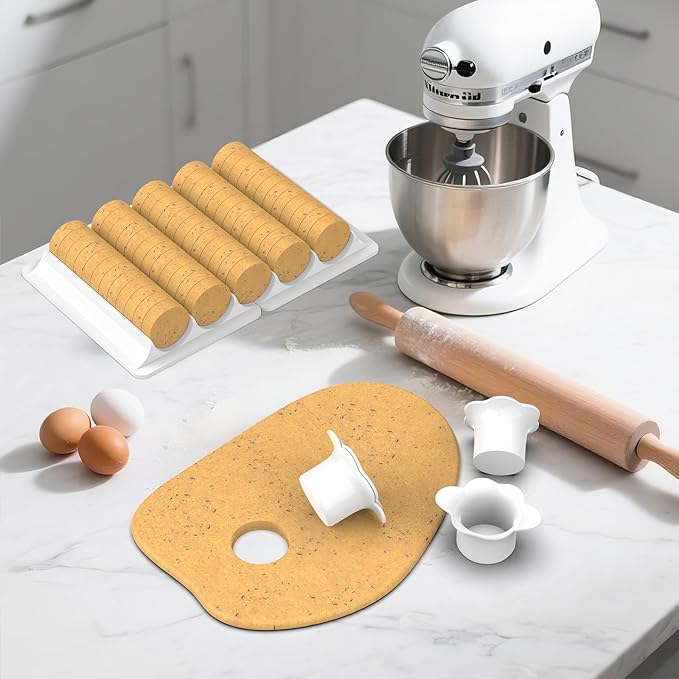 Cake Pop Cutter and Pusher with Tray - Circle Cake Pop Mold Set | Non-3D Printed | 1.75" Size | High-Capacity Dual-Cavity Cake Pop Tray | Smooth & Easy-Clean Surface (Cutter & Tray Set)