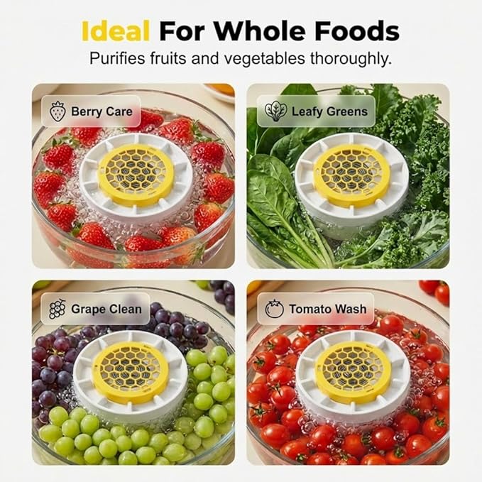 2026 New Produce Cleaner Machine, Fruit and Vegetable Washing Machine for Kitchen, Food Friendly Purifier Family Use (2 Set)