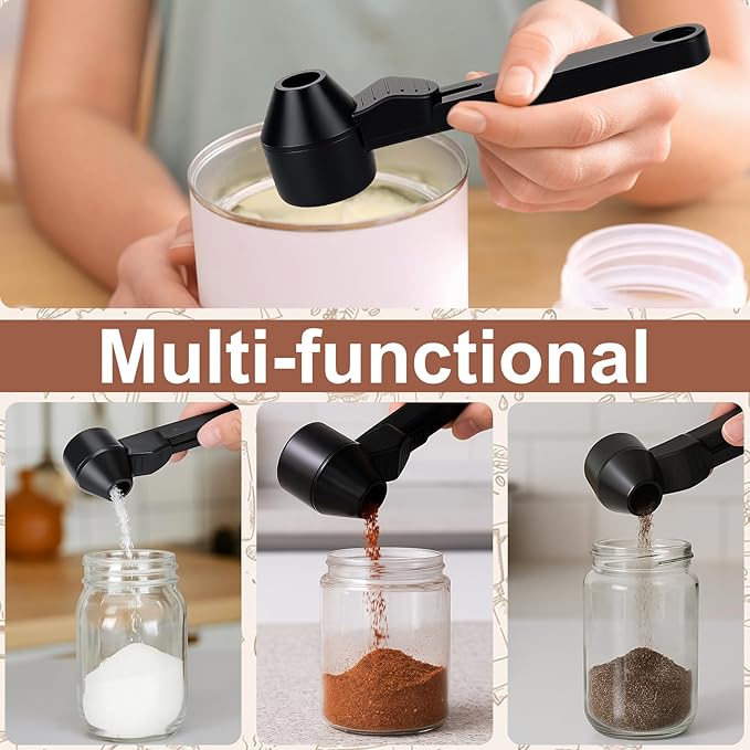 Palksky Coffee Scoop & Funnel for Reusable K Cup Refillable Coffee Pods, 2 Tablespoon Slide Coffee Measuring Funnel Scooper,1PCS