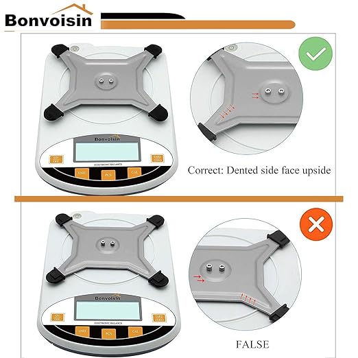 Bonvoisin Lab Scale 2000g x 0.01g Digital Precision Analytical Balance 10mg High Precision Electronic Balance Jewelry Scale Kitchen Scale Scientific Scale Laboratory Scale Balance (2000g x 0.01g)