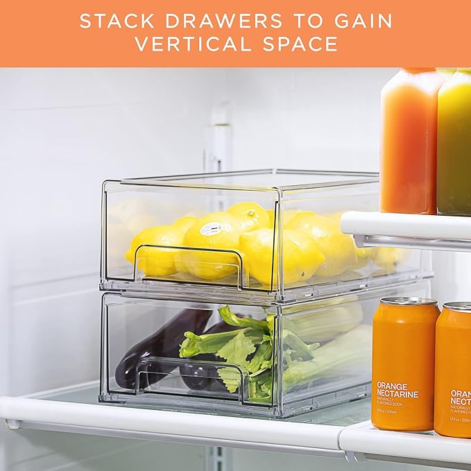 Sorbus Medium Clear Storage Drawers (6 Pack)