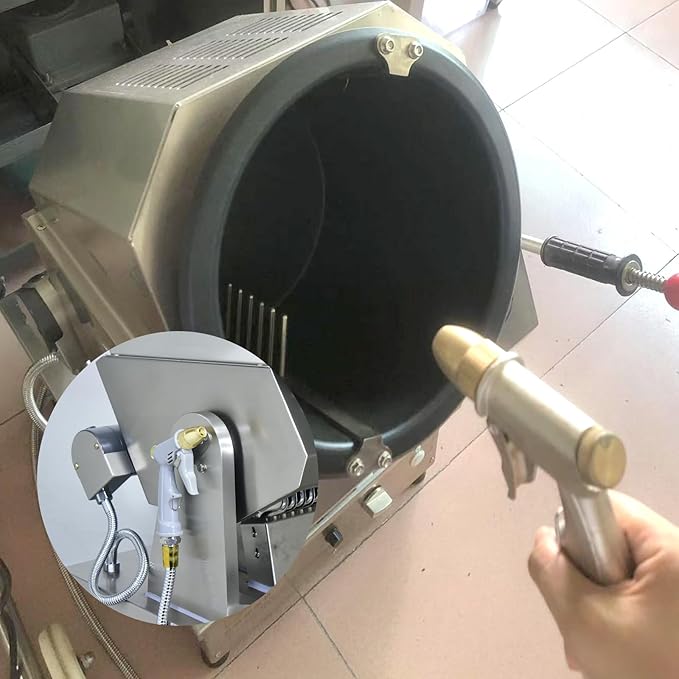 Commercial Automatic Cooker with water spray,Automatic 360° Stir Fry Cooker,Automatic Cooking Machine,Drum Type Stir Frying Machine,Auto Cooking Wok Fried Machine (Propane, Countertop)