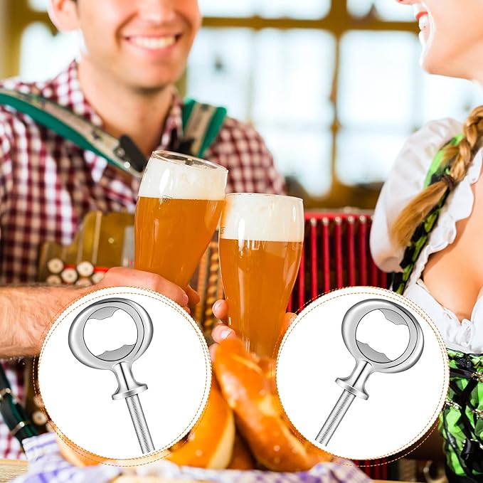 Metal Bottle Opener Kit Blank Bottle Opener Stainless Steel Open Inserts Hardware for Wedding Wine Party DIY Project Craft Wood Turning(Silver,60 Pcs)
