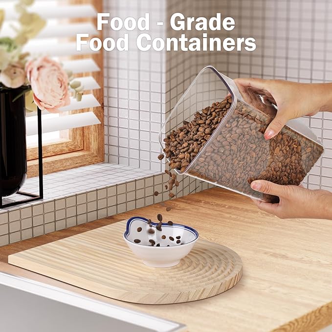 Pop Food Storage Containers Set Airtight Food Storage Containers with Pop Lids, Kitchen Pantry Organization and Storage, BPA Free, 2 x 2.8Qt