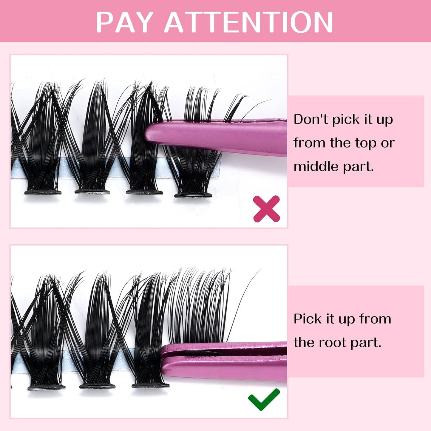 280 Pcs Individual Lashes 50D-D-0.07-10 Cluster Lashes C D Curl Wispy Lashes Bottom Lashes DIY Lashes At Home(50D-D-0.07-10)