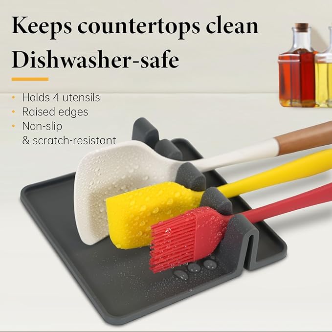 Removable Pot Handle, 2Pcs Universal Pan Handle, Replacement Handle for Pots and Pans, Fits All Cookware, Includes 2Pcs Spoon Rest, Durable & Heat-Resistant, Cream Beige