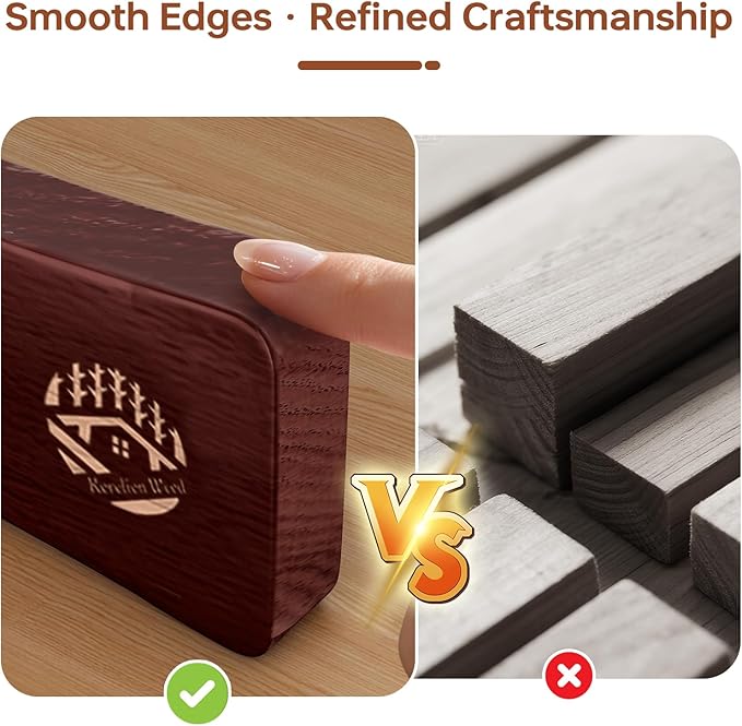 Magnetic Knife Strip, 16 Inch Oak Magnetic Knife Holder for Wall with N52 Strong Magnets, Premium Wooden Knife Magnetic Strip Organizer for Kitchen Knives, Tools ,No Drilling(Black Walnut)