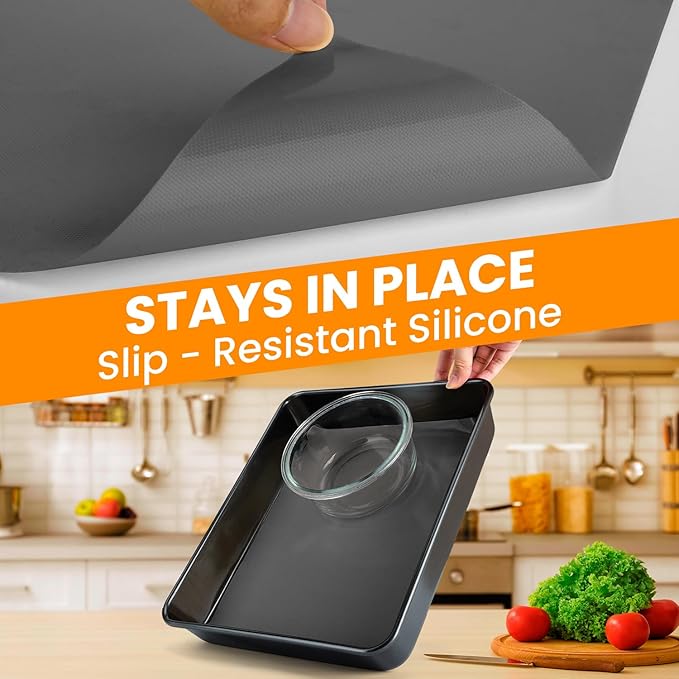 Oven Liner for Bottom of Oven + Cut to Size Silicone Baking Mat Roll