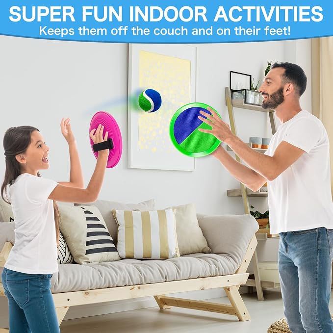 Outdoor Toys for Kids Ages 3-5, 4-8, 8-12 - Ball Catch Game for 3 4 5 6 7 8 -12 Year Old Boys Girls, Outside Toss Game Set for Beach, Pool, Yard - Toddlers Birthday Gifts Easter Basket Stuffers(6Pcs)