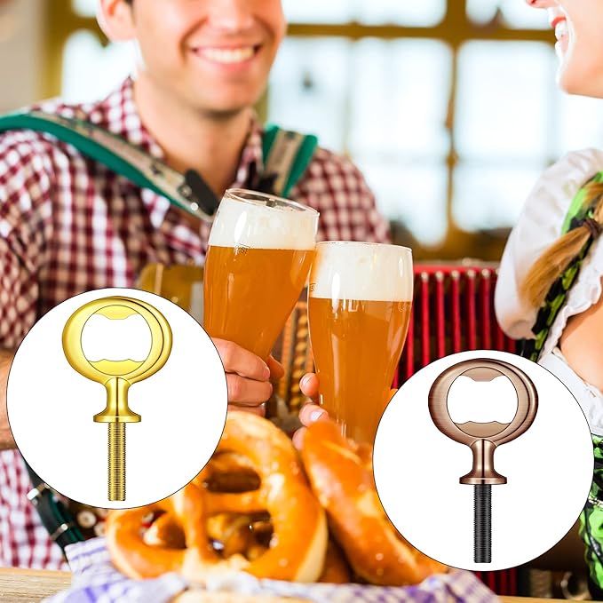 Patelai 20 Pieces Metal Bottle Opener Kit Blank Stainless Steel Bottle Opener Inserts Hardware for Wedding Wine Party DIY Project Craft Wood Turning