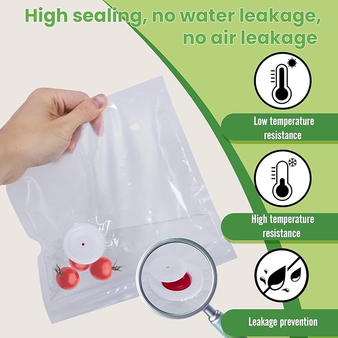 Reusable Vacuum Seal Bags, BPA-Free Food-Grade, Leakproof & Odor-Resistant, Freezer & Microwave Safe, Heavy-Duty Clear Bags for Meat, Seafood, Snacks, Dry Goods, 30 Pack (10.24" x 11.02")