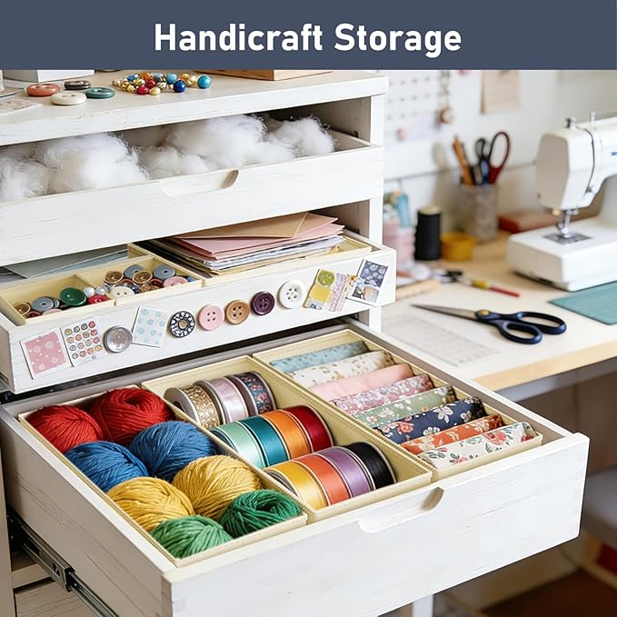 DIMJ Drawer Organizer Clothes, 21 Pack Dresser Organizer, Foldable Closet Organizers and Storage, Fabric Dresser Bins, Drawer Dividers for Nursery, Baby Clothes, Underwears, Sock
