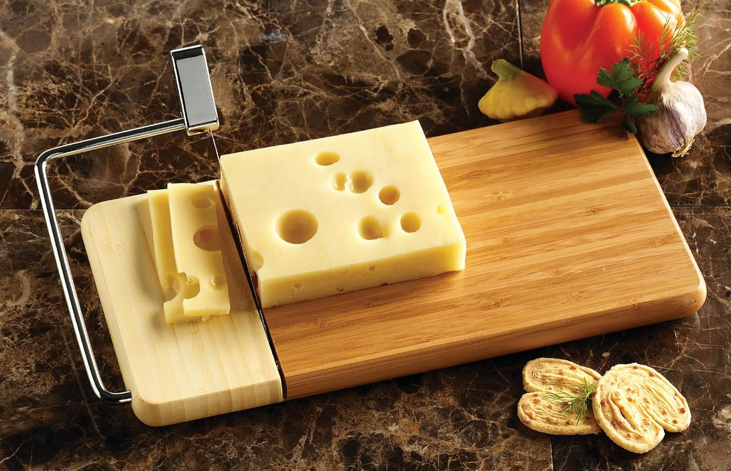 Prodyne - 126-B Prodyne Bamboo Cheese Slicer, 12" x 6"