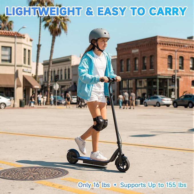 Electric Scooter, 350W-500W Motor, 9 MPH to 22MPH, 10-41 Miles Range, Dual Suspension, Dual Braking, App Control, Foldable Commuter E Scooter for Adults and Teens