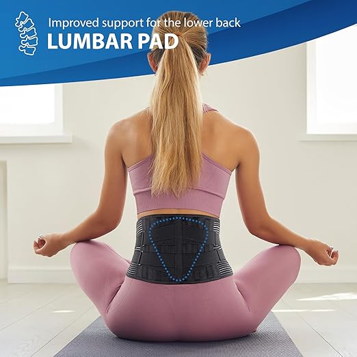 ORTONYX Lower Back Support Belt for Men and Women, Heavy Wok Lifting, Back pain Relief, Herniated Disc, Sciatica/Black S