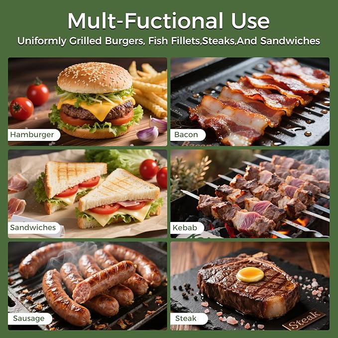 Cast Iron Smash Burger Press 7.1",Grill Bacon Meat Press Tool,Perfect for Blackstone, Camp Chef, Weber Grills & Indoor Griddles – BBQ & Cookout Must-Have (Round -Flat Bottom)