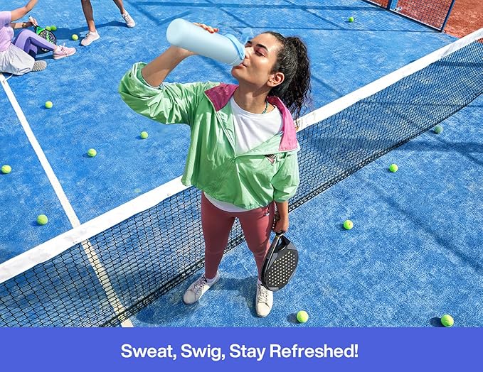 POWCAN 26 oz Insulated Water Bottle with 2-in-1 Straw and Spout Lid, Keep Cold 24H, Leak-Proof, Fits in Car Cup Holder, Stainless Steel Water Bottle for Sports, Travel, and School (Lupine)