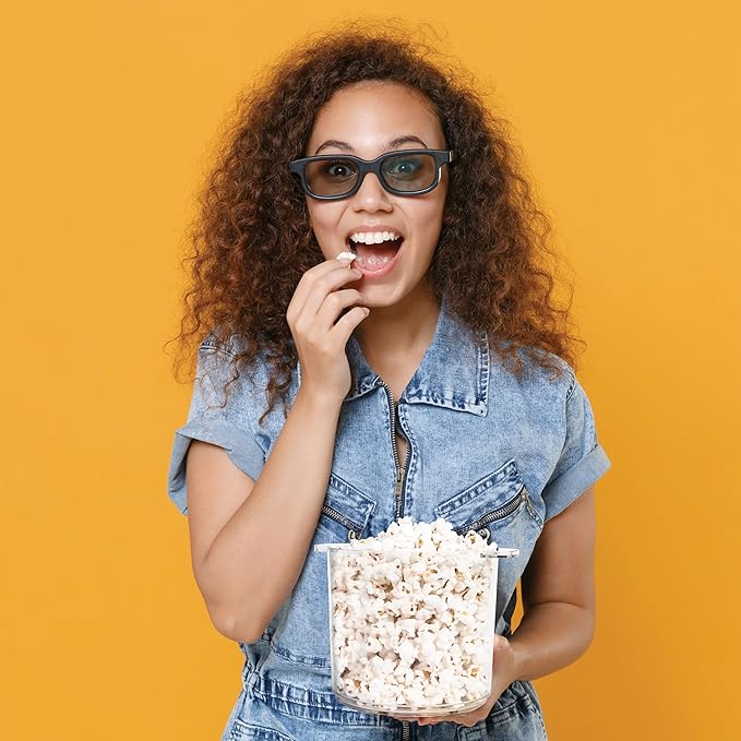 Nostalgia 8-Cup Hot Air Popcorn Maker & Bowl - 2-In-1 Bowl & Lid, 2 oz Measuring Cup - Oil-Free Pop Corn for Movie Night, Snacks, Birthday Parties, and More - Aqua