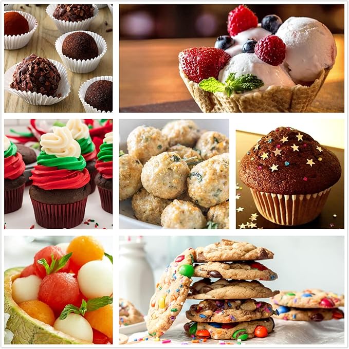 Cookie Scoop, Ice Cream Scoop, 2.5Tbsp/42ml/1.4 oz Cookie Scoops for Baking, 18/8 Stainless Steel Cookie Scooper for Baking, Cookie Dough Scoop, Ice Cream Scooper with Trigger Release (Mint)